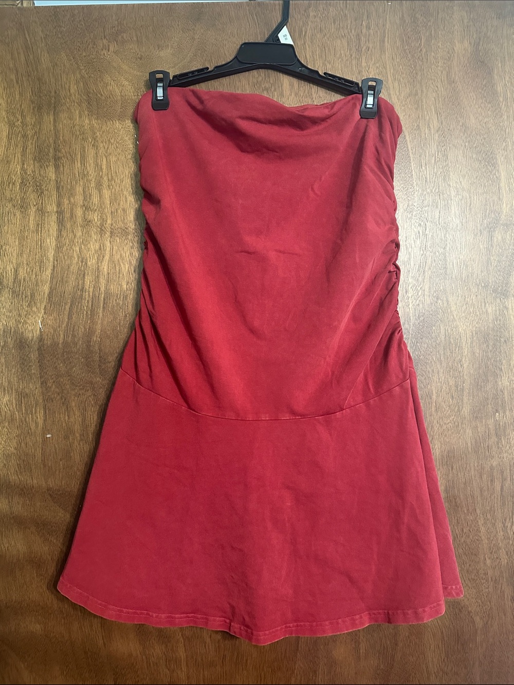 aerie Strapless Red Mini Dress